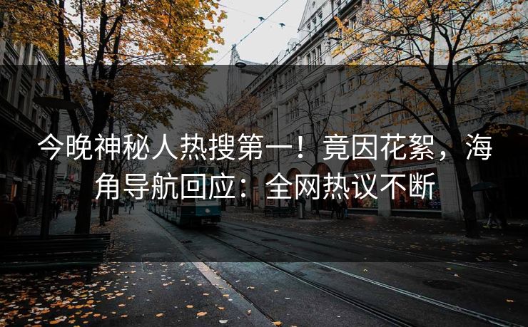 今晚神秘人热搜第一！竟因花絮，海角导航回应：全网热议不断